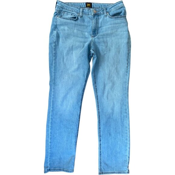 Lee Light Wash High Rise Straight Leg Light Mom Jeans Size 10 Medium - Picture 2 of 8